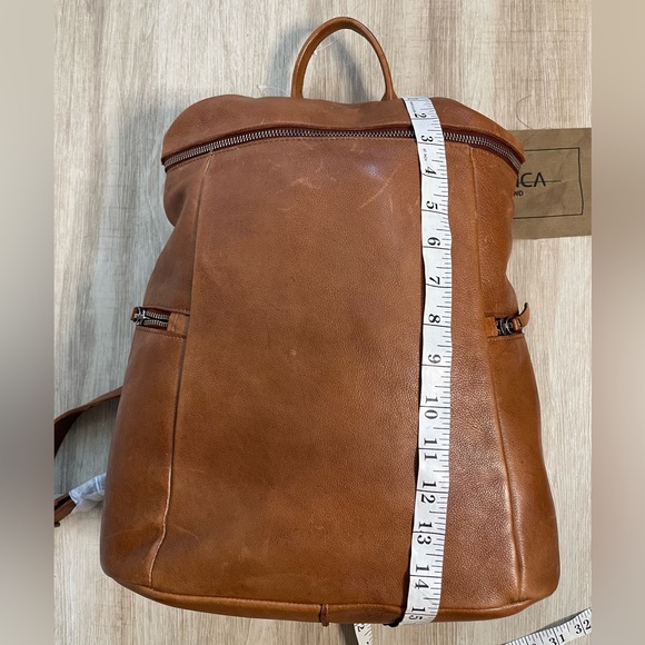 VILENCA HOLLAND Bags New Vilenca Holland Cognac Leather Backpack